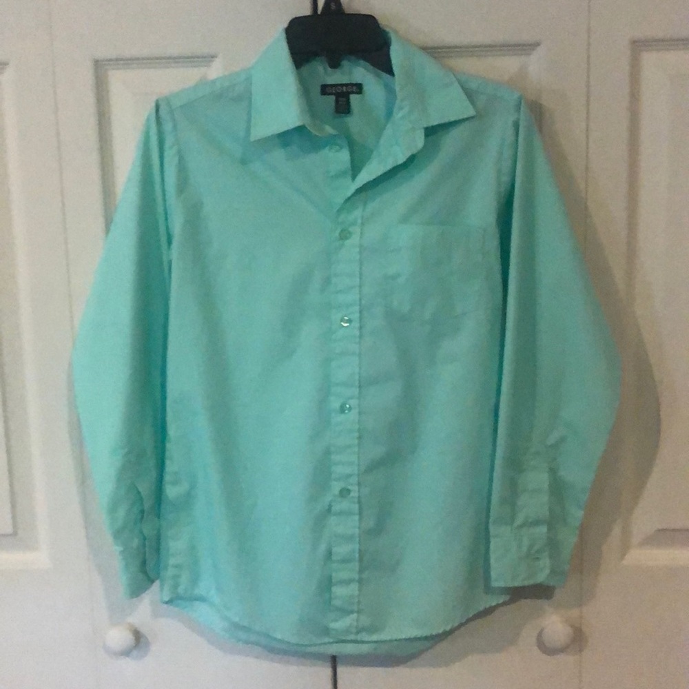 3/$25 George Boys Button Down Teal 14/16